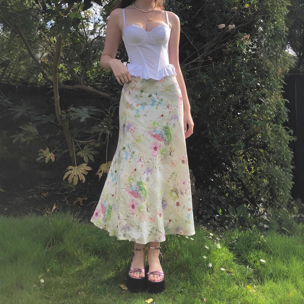 Sweet Girl Waist Slimming Long Fishtail Skirt - D&A