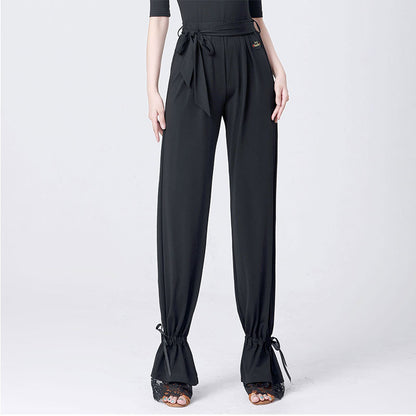 Trousers Ballroom Dance Lady's Adult National Standard Dance Pants Black - D&A
