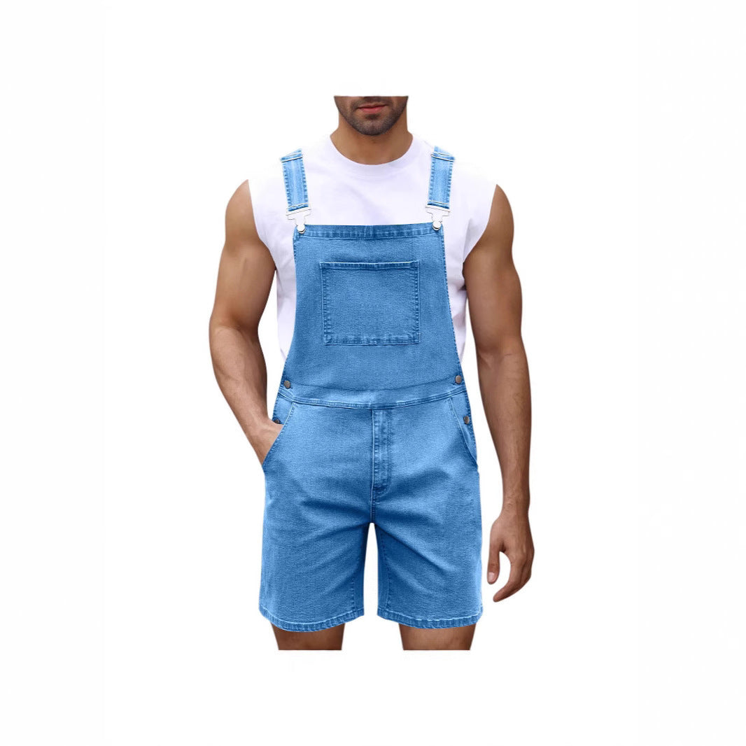 Light Luxury Denim Shorts Men's Denim Brace - D&A