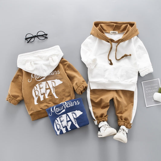 Western style 1 year old baby sweater two-piece - D&A