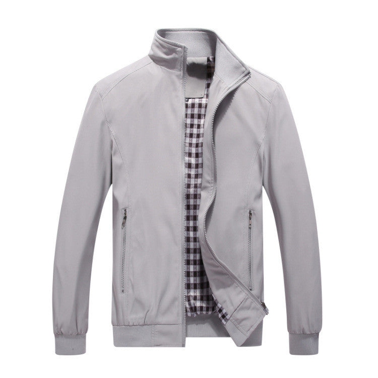 New Jacket Men Fashion Casual Loose Mens Jacket Sportswear Bomber Jacket Mens jackets and Coats Plus Size M- 5XL Grey - D&A