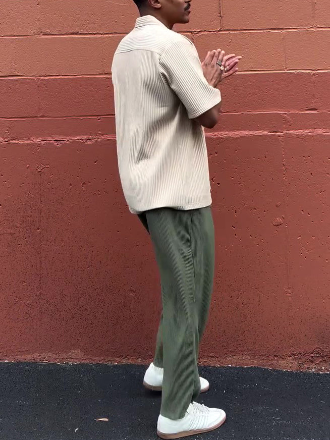 Men's Casual Pleated Pants - D&A