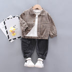 Baby boy long sleeve plaid suit - D&A