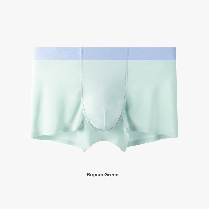 Seamless Men's Ice Silk Underwear Breathable Antibacterial Green Spring - D&A