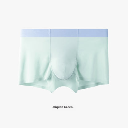 Seamless Men's Ice Silk Underwear Breathable Antibacterial Green Spring - D&A