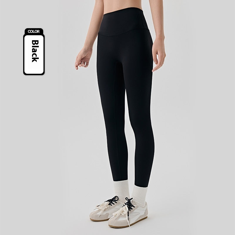 Hip Yoga Pants Women's Outer Wear With Three-dimensional Hip Cushion Composite High Waist Belly Contracting Black - D&A
