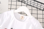 Kids Clothes White T-shirt Denim Skirt 2pcs Girls Suits - D&A