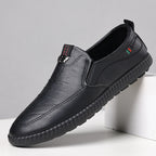 Spring And Summer Versatile Casual Middle-aged Men's Leather Shoes 677 Black - D&A