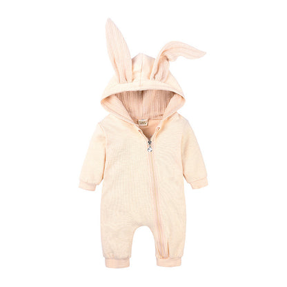 Rabbit Ears Baby Romper Apricot - D&A