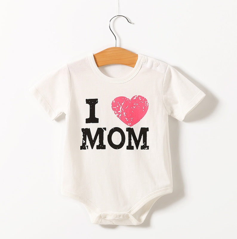 Short sleeve triangle romper Love Mom - D&A