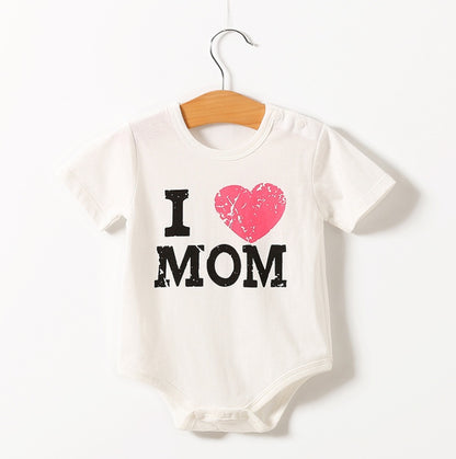 Short sleeve triangle romper Love Mom - D&A