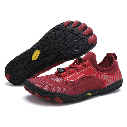 Upstream Shoes Running Fitness Men Wading Beach Swimming Shoes Women 2303 Wine Red - D&A