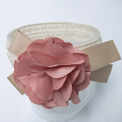 Baby lace headband Rose red - D&A