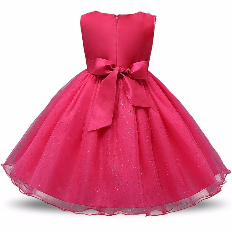 Princess Flower Girl Dress Summer Tutu Wedding Birthday Party Dresses - D&A