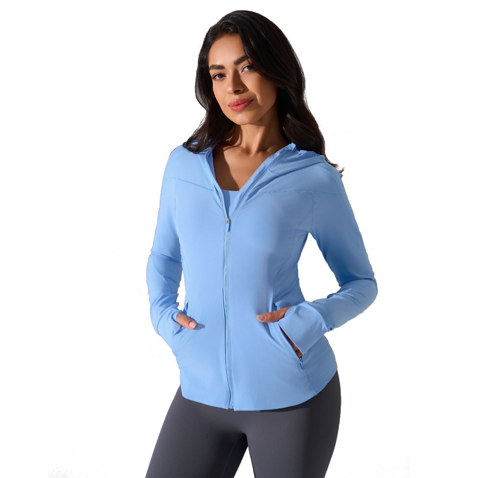 Hooded Stand Collar Sun Protection Quick-drying Coat - D&A