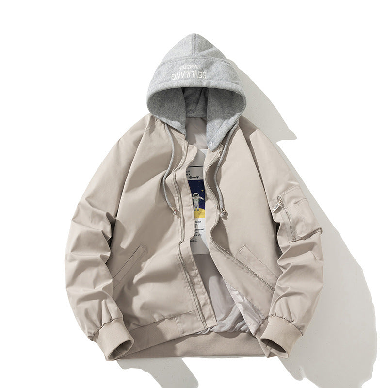 Pilot Jacket Trendy Solid Color Loose-fitting Large Size - D&A