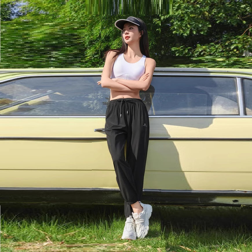 Ankle-tied Sun Protection Breathable High Waist Slimming Quick-drying Track Pants - D&A