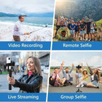 Action ProSelfie Stick with Tripod Stand,3 in1 Multifunctional design, Rechargable LED Light with Two Brighness Levels for Make up, Selfie, Vlogging & Photo Shoot, Selfie stick with Bluetooth Remote