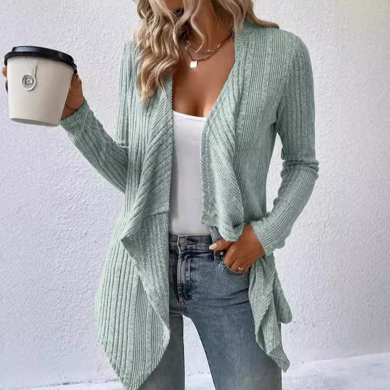 Cardigan Long Sleeve Sweater Casual Women's Clothing - D&A