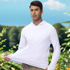 Outdoor UV-proof Fishing Long Sleeve Hooded Thin Top Protection - D&A