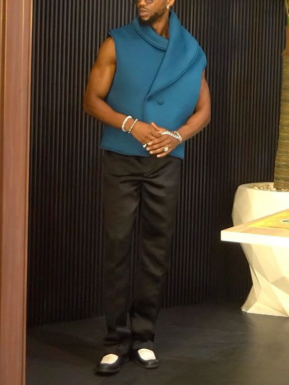 Men's Elegant Irregular Collar Vest - D&A