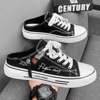 Canvas Men's Breathable Versatile Slip-on Lofter Heel-free Sports Casual Shoes - D&A