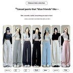 Loose Drooping Straight-leg Pants Sweatpants High Waist Slimming American Wide Leg Pants - D&A