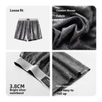 Galaxy Reflective Bright Silver Casual Woven Loose Underwear - D&A