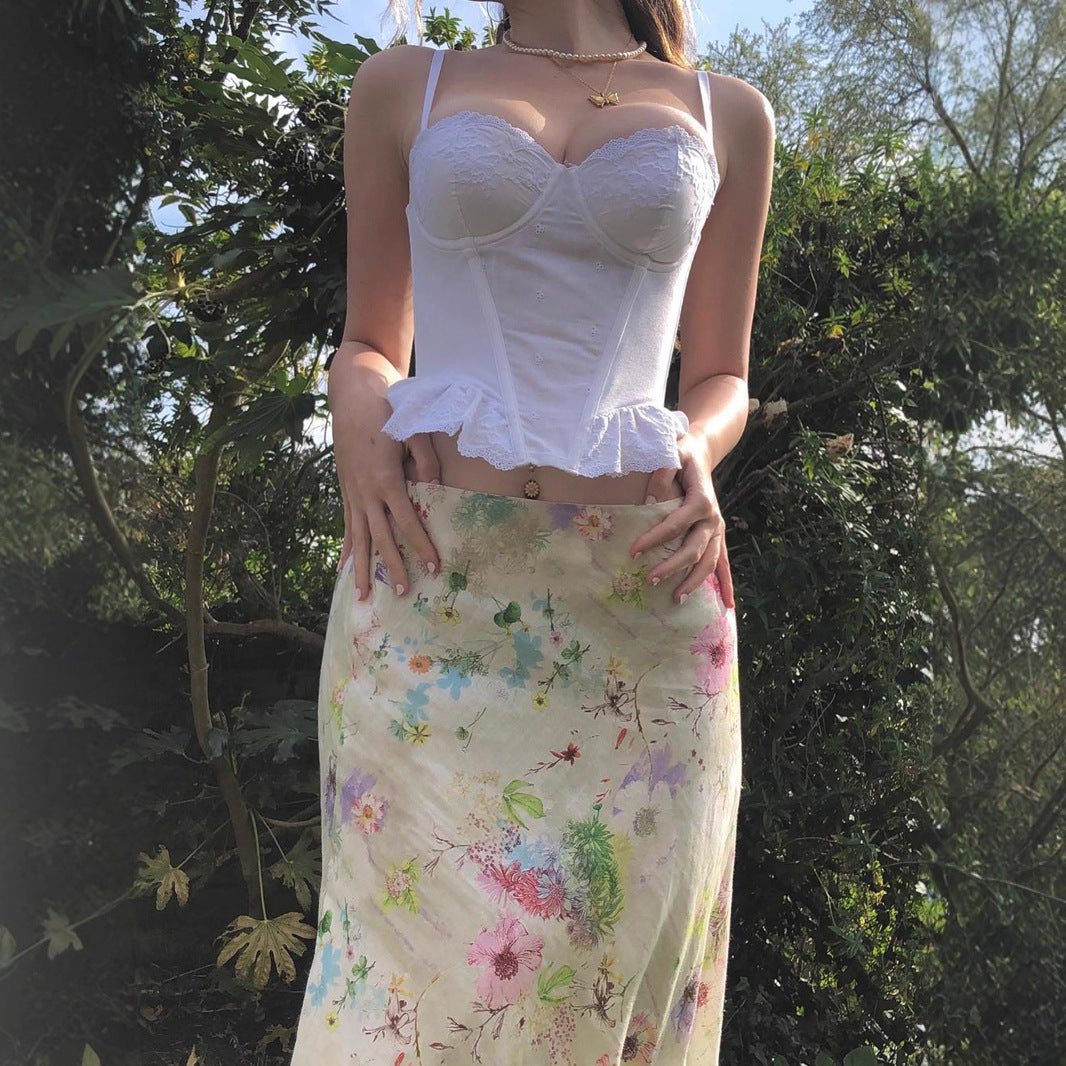 Sweet Girl Waist Slimming Long Fishtail Skirt - D&A