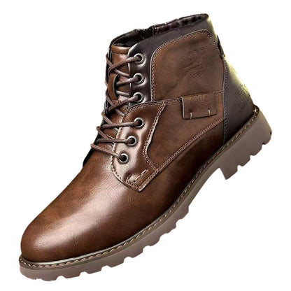 Male Martin Boots Leisure Plus Size Zip Ankle Boots - D&A