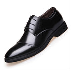 Men's Shoes Plus Size Business Formal Wear Leather Shoes Breathable Lace Up - D&A