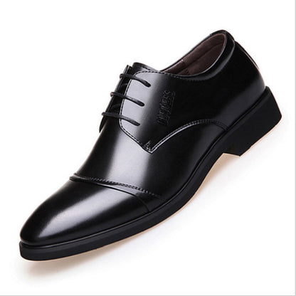 Men's Shoes Plus Size Business Formal Wear Leather Shoes Breathable Lace Up - D&A