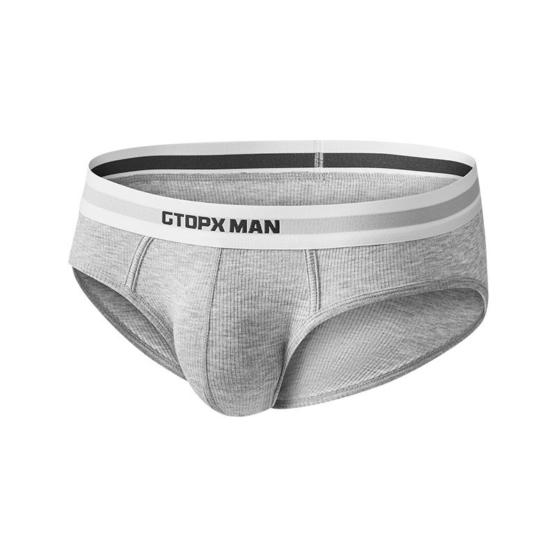 Men's Sweat Absorbing Sports Stretch Breathable Briefs Underwear Gray - D&A