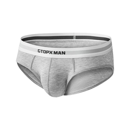 Men's Sweat Absorbing Sports Stretch Breathable Briefs Underwear Gray - D&A