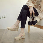 Wedge Sandals Women's Ankle-strap Buckle High Heel - D&A
