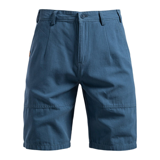 Straight Five-point Pure Color All-matching Workwear Shorts Men - D&A