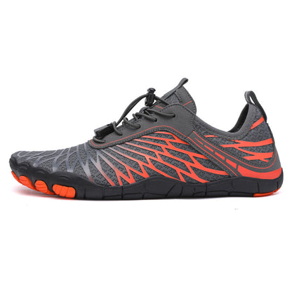 Outdoor Sports Upstream Shoes Beach 8305 Gray Orange Sole with nails - D&A