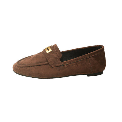 Fashion Women British Loafers Square Toe Gommino - D&A