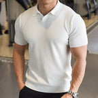 Men's Button Henry Collar Sports Polo Shirt - D&A