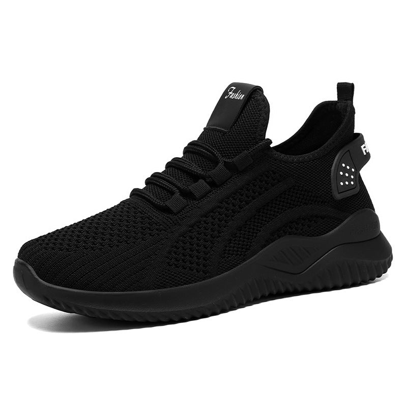 Soft Bottom Pure Color All-matching Breathable Casual Shoes Black 36 - D&A