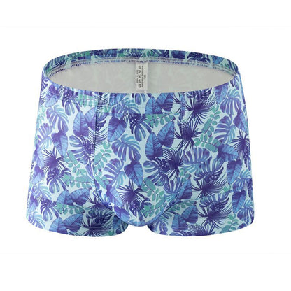 Printed Milk Silk Comfortable Breathable Multi-color Rose Boxers Monstera 044 - D&A
