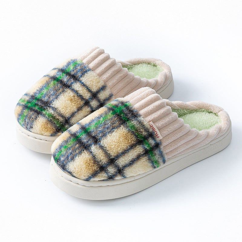 Leisure Home Comfortable Soft Cotton Slippers Green - D&A