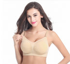 Pregnant women Nursing Bra Without rimsbuckle Smooth One-piece Cotton Large size Nursing Bra Underwear Bra Color - D&A