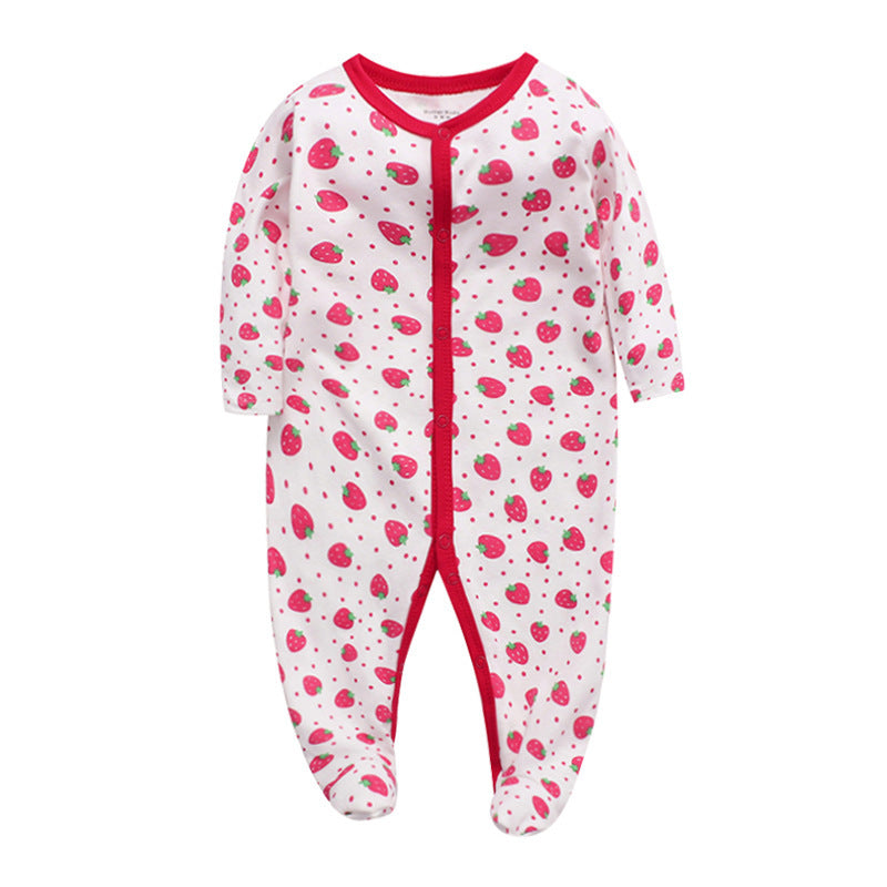 Cotton one-piece clothes baby clothes Strawberry - D&A