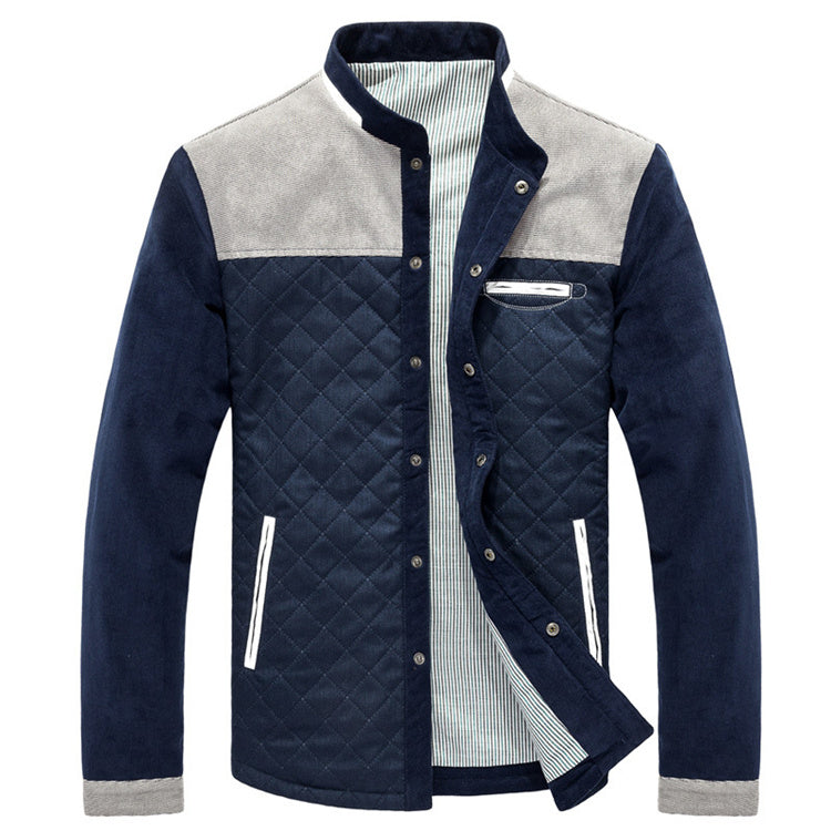 Spring Autumn New Men's Casual Jackets Solid Men Patchwork Slim Fit Coats Male Tracksuit Mens Sportswear Men Gray - D&A