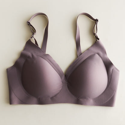 Plus Size Front Buckle Bra Nursing Bra Nursing Underwear Purple - D&A