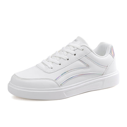 Plus Size Board Shoes Female Students Breathable Lightweight Casual Silver - D&A