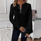 Short Women's Clothing With Zipper Sweater Long Sleeve - D&A