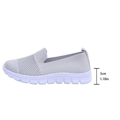 Mesh Breathable Flat Solid Color Casual Shoes For Women - D&A