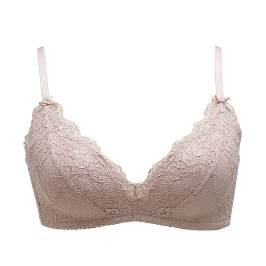Corel Lace Thin Bra Without Steel Ring Bra - D&A